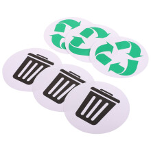 6Stück Mülltrennungs-Schilder Aufkleber Für Mülleimer Recycling