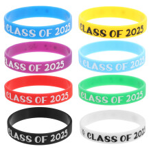8Stk Class Of 2025 Silikonarmbänder Für Absolventenfeier Und Lehrer