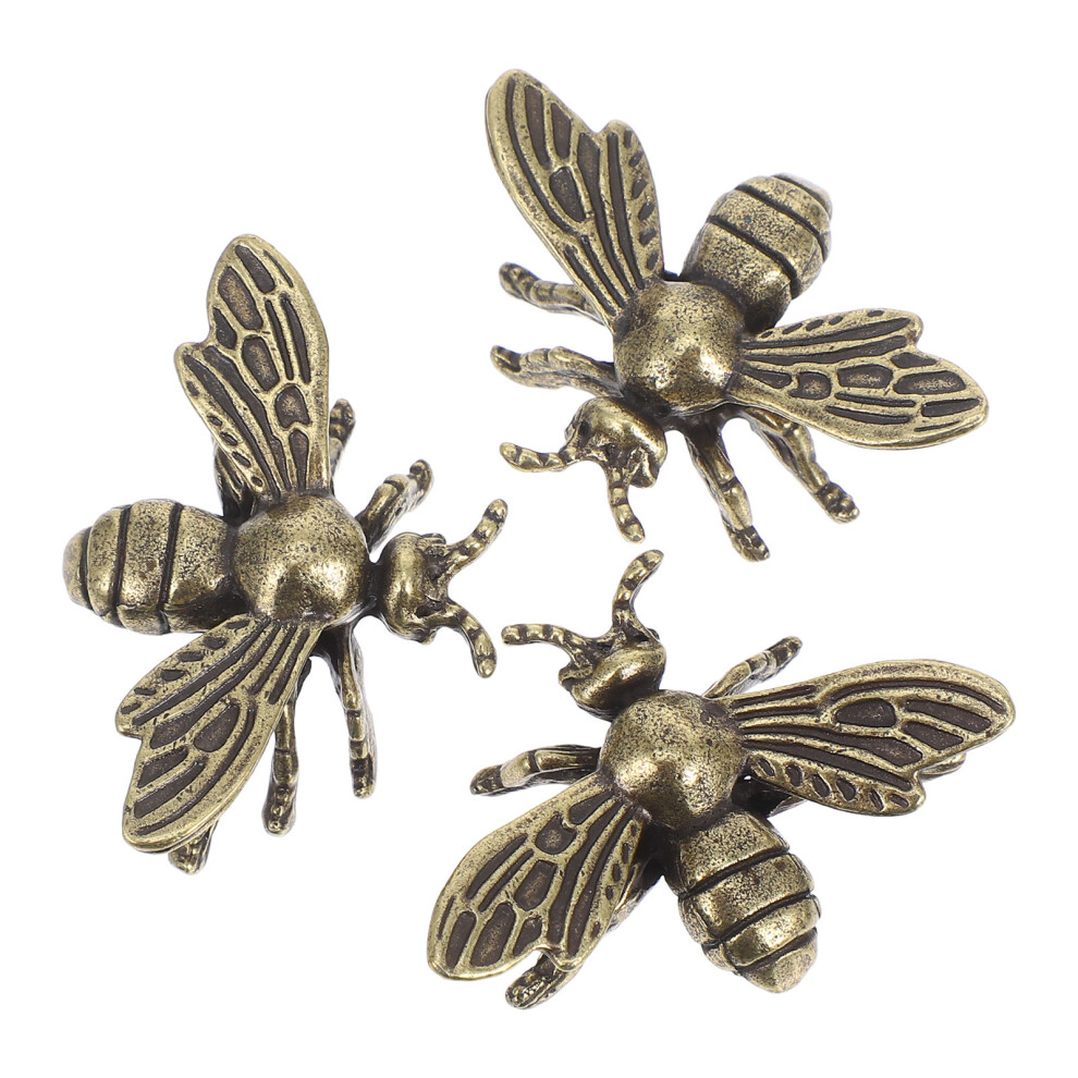 6 Sztuk Retro MosiężNa Figurka PszczółKi Do Dekoracji Domowej-image