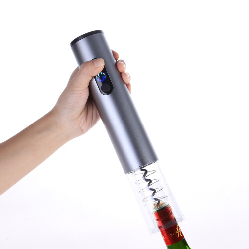 Automatischer Flaschenöffner Mit Folienmesser Silber 2
