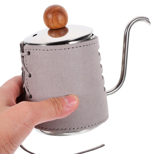 300Ml Kaffeekanne Mit Langem Für Zuhause (Grau) 2