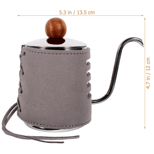 300Ml Kaffeekanne Mit Langem Für Zuhause (Grau) 1