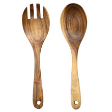 2Stk. Holz Löffel Und Gabel Set Für Salat, , Servieren