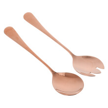 2 Sets Salatbesteck Mit Ergonomischem Löffel Gabel