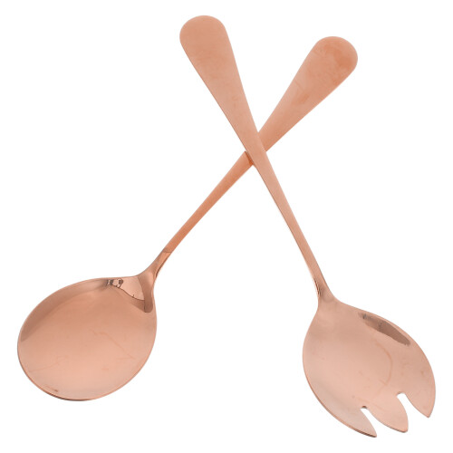 2 Sets Salatbesteck Mit Ergonomischem Löffel Gabel 2