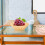 1Pc Khaki Plastic Rattan Woven Basket for Fruit Snacks Storage 4