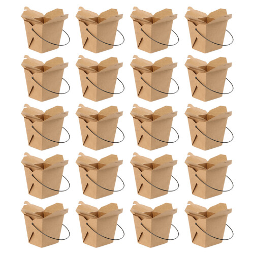 20Pièces Boîtes À En Kraft Fond Plat