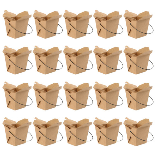 20Pièces Boîtes À En Kraft Fond Plat 1