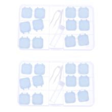 2 Sets Tragbarer Kontaktlinsenbehälter Transparent Augenpflegezubehör