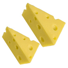 2Pcs Lightweight Resin Cheese Model Props Yellow Artificial Food Decor
