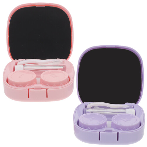 2 Sets Etui Kosmetiklinsen Transportbox 1