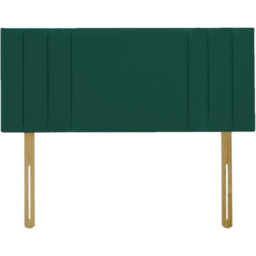 (King Green) 5ft Plush Velvet Padded Lined Headboard