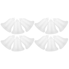 12Pcs Clear Plastic Fillable Bell Shape Balls White DIY Ornament Decor
