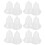 12Pcs Clear Plastic Fillable Bell Shape Balls White DIY Ornament Decor 9