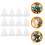 12Pcs Clear Plastic Fillable Bell Shape Balls White DIY Ornament Decor 5