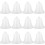 12Pcs Clear Plastic Fillable Bell Shape Balls White DIY Ornament Decor 4