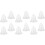 12Pcs Clear Plastic Fillable Bell Shape Balls White DIY Ornament Decor 8