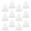12Pcs Clear Plastic Fillable Bell Shape Balls White DIY Ornament Decor 6