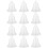 12Pcs Clear Plastic Fillable Bell Shape Balls White DIY Ornament Decor 11