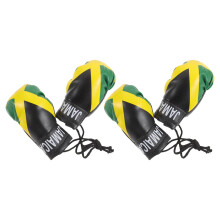 2 Paar Hangende Auto Spiegel Mini Bokshandschoenen Jamaica 10 Cm