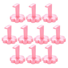 10 Stuks Manicure Oefenstatieven Uitneembare Nageltiphouders Roze
