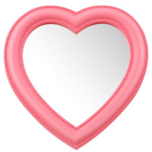Herzförmiger Tischspiegel Wandspiegel Für Pink