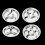 Ein Stck -Grid Teller 4-Grid Rund (Silber) 10