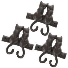 4 Katzen-Design Wandhaken Für Kleidung Taschen Handtaschen