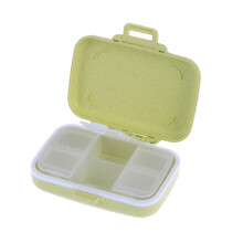 1St Portable Reisepillendose 6 Fächer Grün