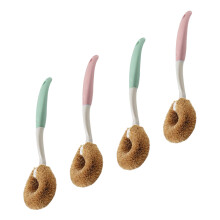 4er Set Langstiel Spülbürste Pink Für Haushaltsgebrauch