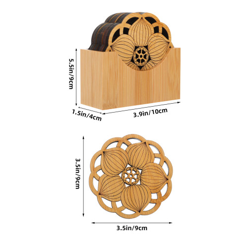 1 Set Untersetzer Lotus Mit Untersetzerständer 2