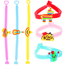 12Stk Mexikanische Party Armbänder Aus Pvc Für Karneval Und Gastgeschenke