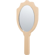 Handheld Mirror Women Makeup Vintage Style Portable