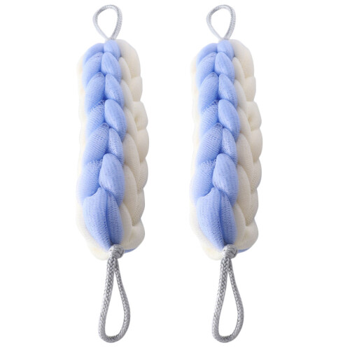 2Stk Back Scrubber Dusch Strip Dusch-Backenbürste Peeling Badebürste 2