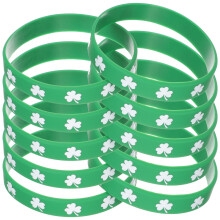 50 Shamrock Armbänder Silikon Für St. Patrick's Day Party