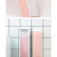 Wandmontierte Essstäbchenhalter Aufbewahrungsbox Für Pink