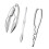 3Stk Krabbenessbesteck Krabbenpicker Krabbennadel (Silber) 1