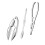 3Stk Krabbenessbesteck Krabbenpicker Krabbennadel (Silber) 9