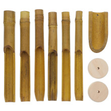 1 Set Diy Windespiel-Set Mit Bambusrohren Holzklöppel Bastelmaterial
