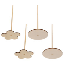 4 Sets Donut Aus Holz Für Desserttisch