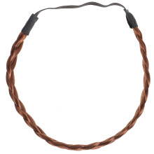 2Stk Elastisches Stirnband Aus Synthetischem Haar Für Hellbraun
