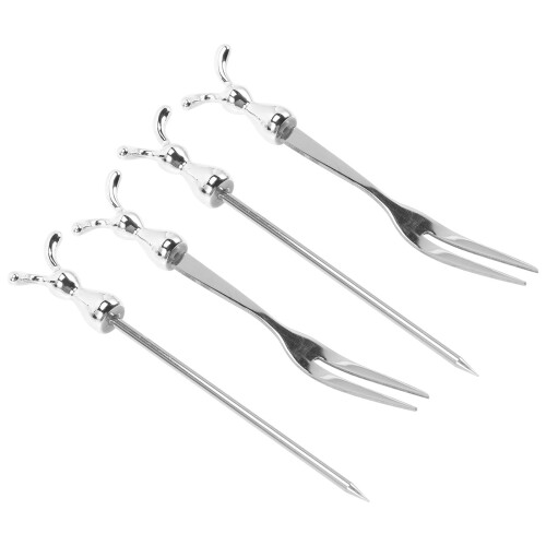 4Stück Gabel Obstspieß Set Hasenförmiger Für Kinder 1