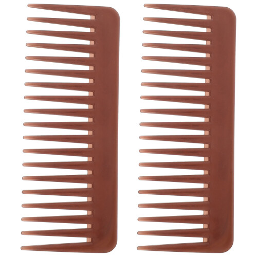 2St Plastic Kapperskam Bruin Breedgetand Praktisch En
