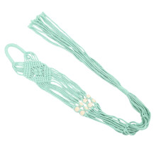 1Hangende Plantenhouder Lichtgroen, Macrame Bohemian Muurdecor