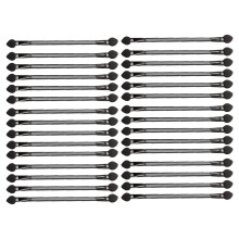 30 Unidades Pincel Descartable Para Sombras Doble Negro