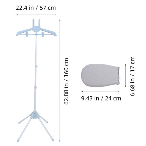 Ironing Garment Steamer Bracket Grey Cloth 1 Set 1