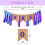 Purple First Birthday Banner Style 1pcs 2