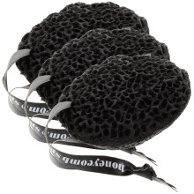 3Pcs Black Hydrophilic Polyurethane Bathing Sponge Body Scrubbers