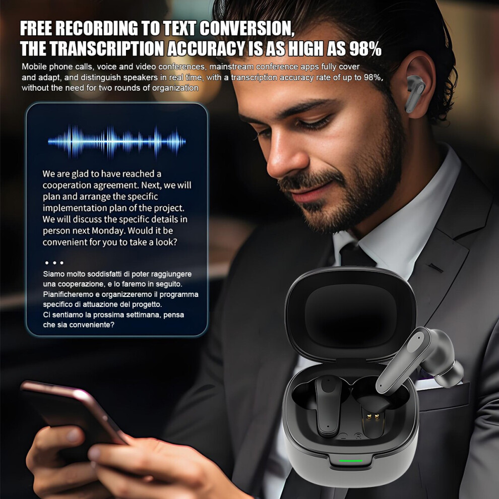 Wireless Translator Earbuds 144 Languages Real Time Ai Translation Earphones Uk 6971817073928