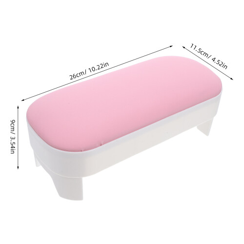 Nonslip Manicure Hand PU Leer Roze Handsteun 2